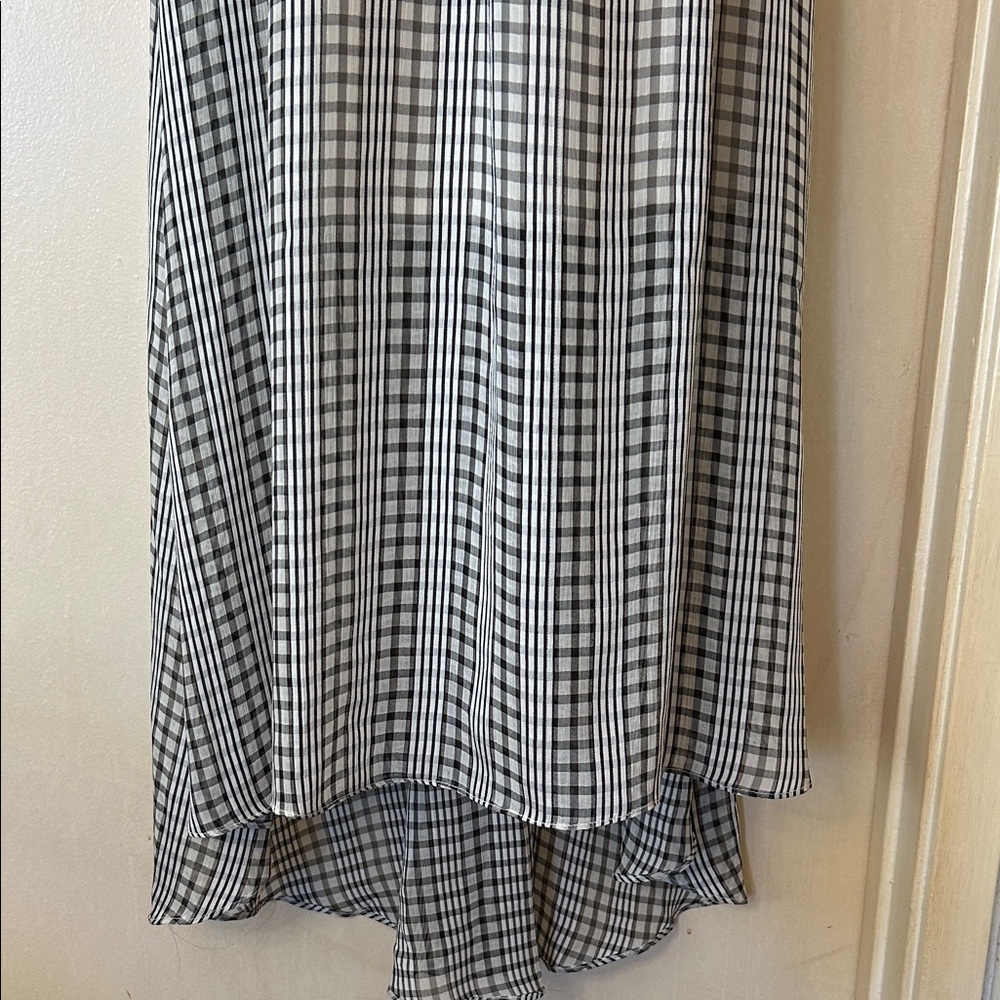 Calvin Klein Black and White Plaid Maxi Dress size 0 - Picture 4 of 11